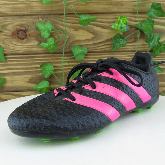 adidas Youth Girls Cleat Shoes Black Synthetic Lace Up‎ Size 3 Medium - Picture 1 of 6